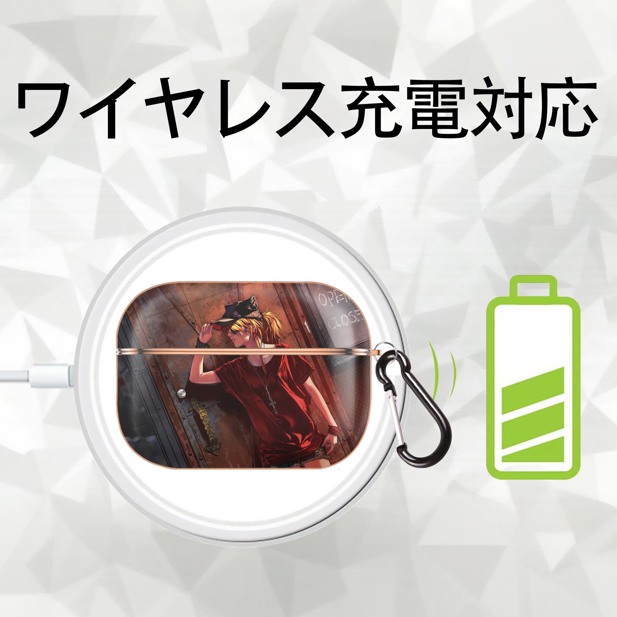 EVA 新世紀エヴァンゲリオン 【AirPods Pro用】ハードシェル保護ケース｜耐衝撃・防指紋・カラビナ付き商品仕様