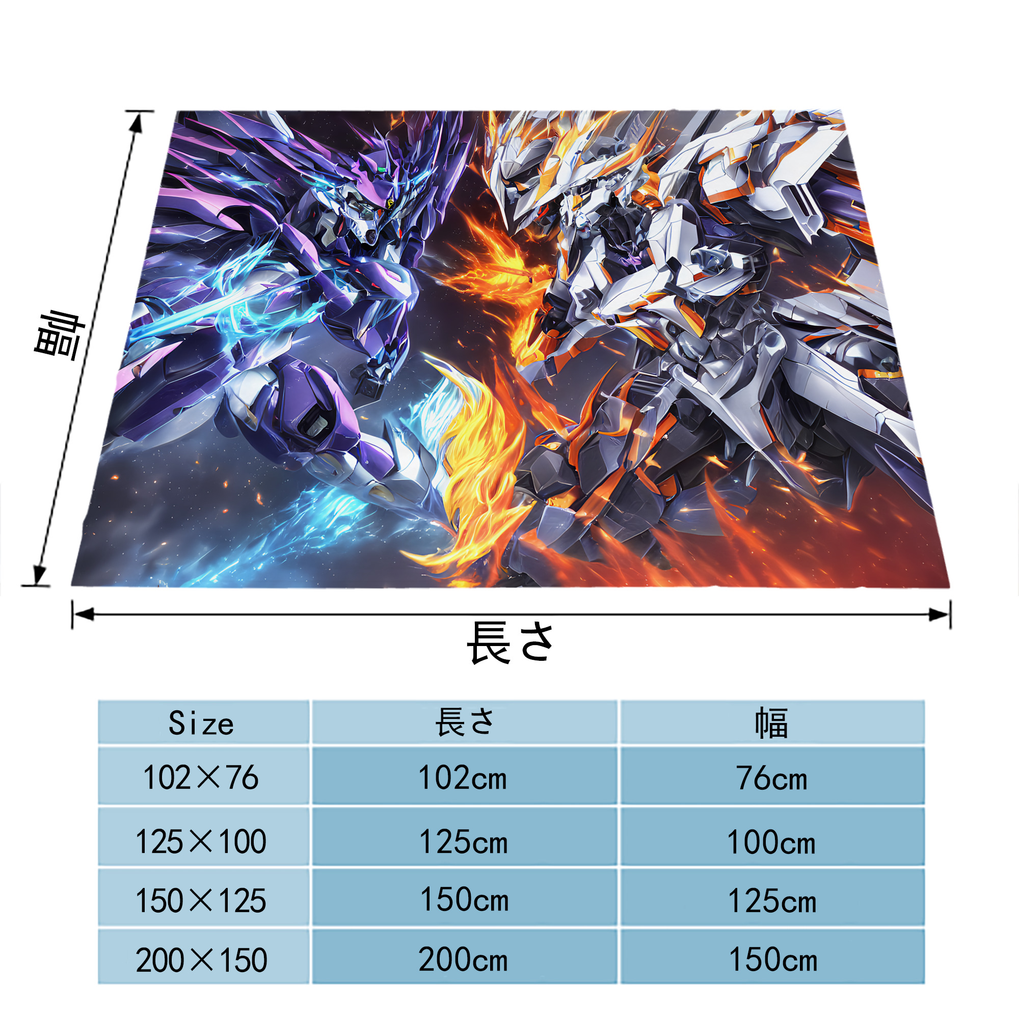 EVA 新世紀エヴァンゲリオン フランネルブランケット・多サイズ対応（横型）