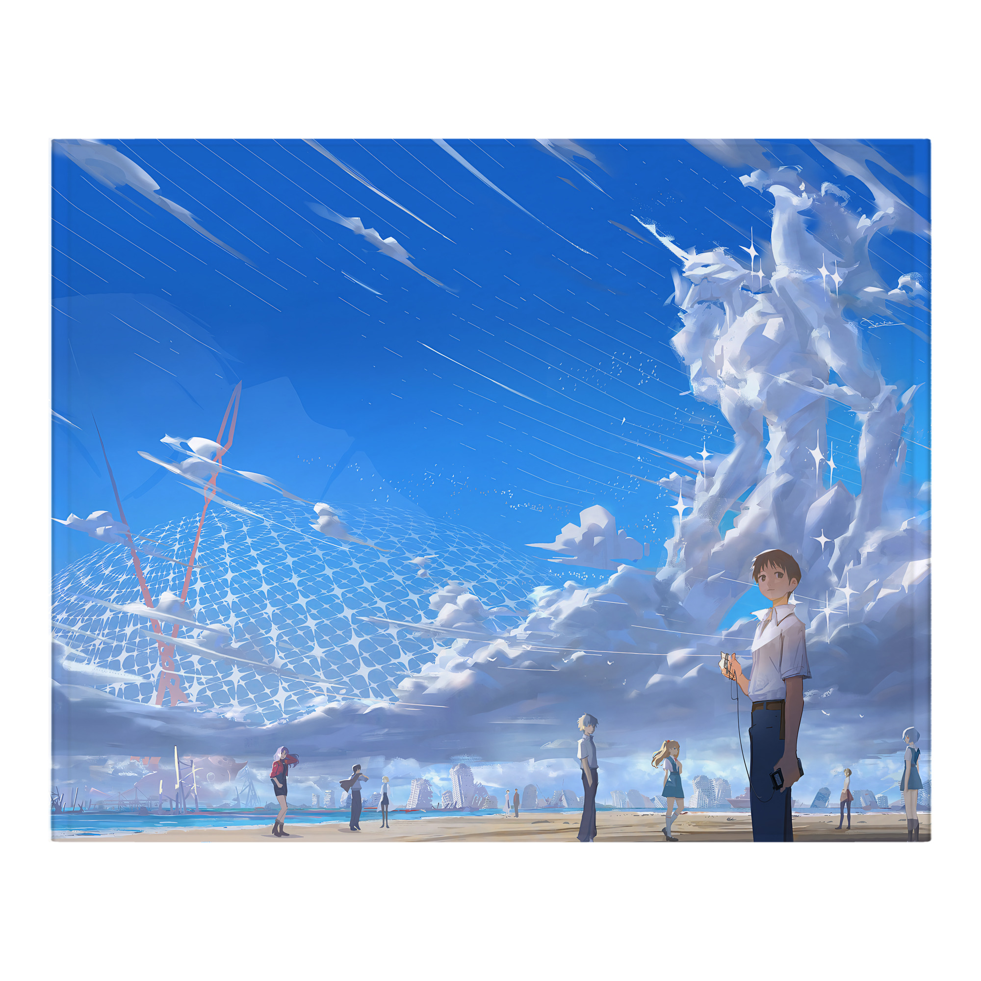 （画像用） EVA 新世紀エヴァンゲリオン フランネルブランケット・多サイズ対応（横型）