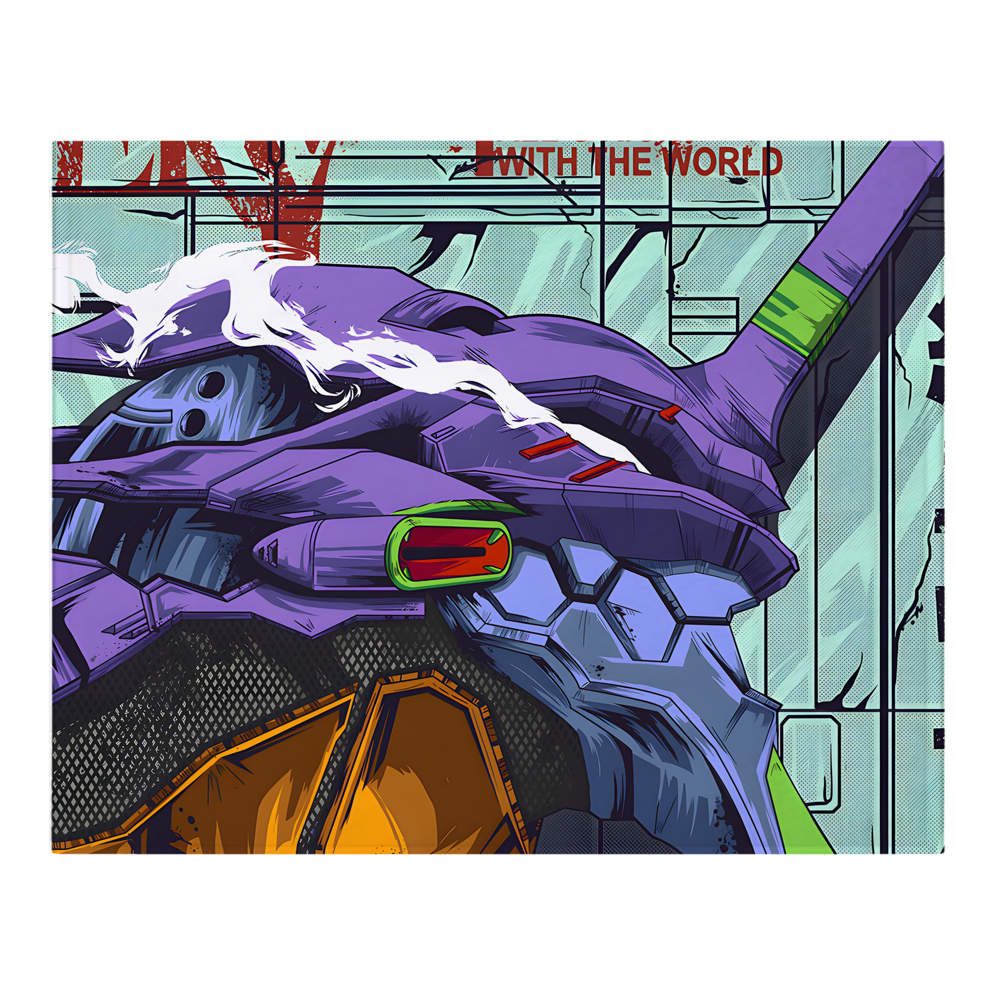 （画像用） EVA 新世紀エヴァンゲリオン フランネルブランケット・多サイズ対応（横型）