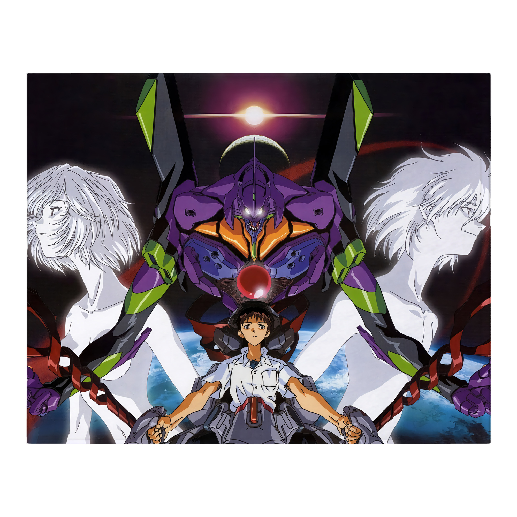（画像用） EVA 新世紀エヴァンゲリオン フランネルブランケット・多サイズ対応（横型）