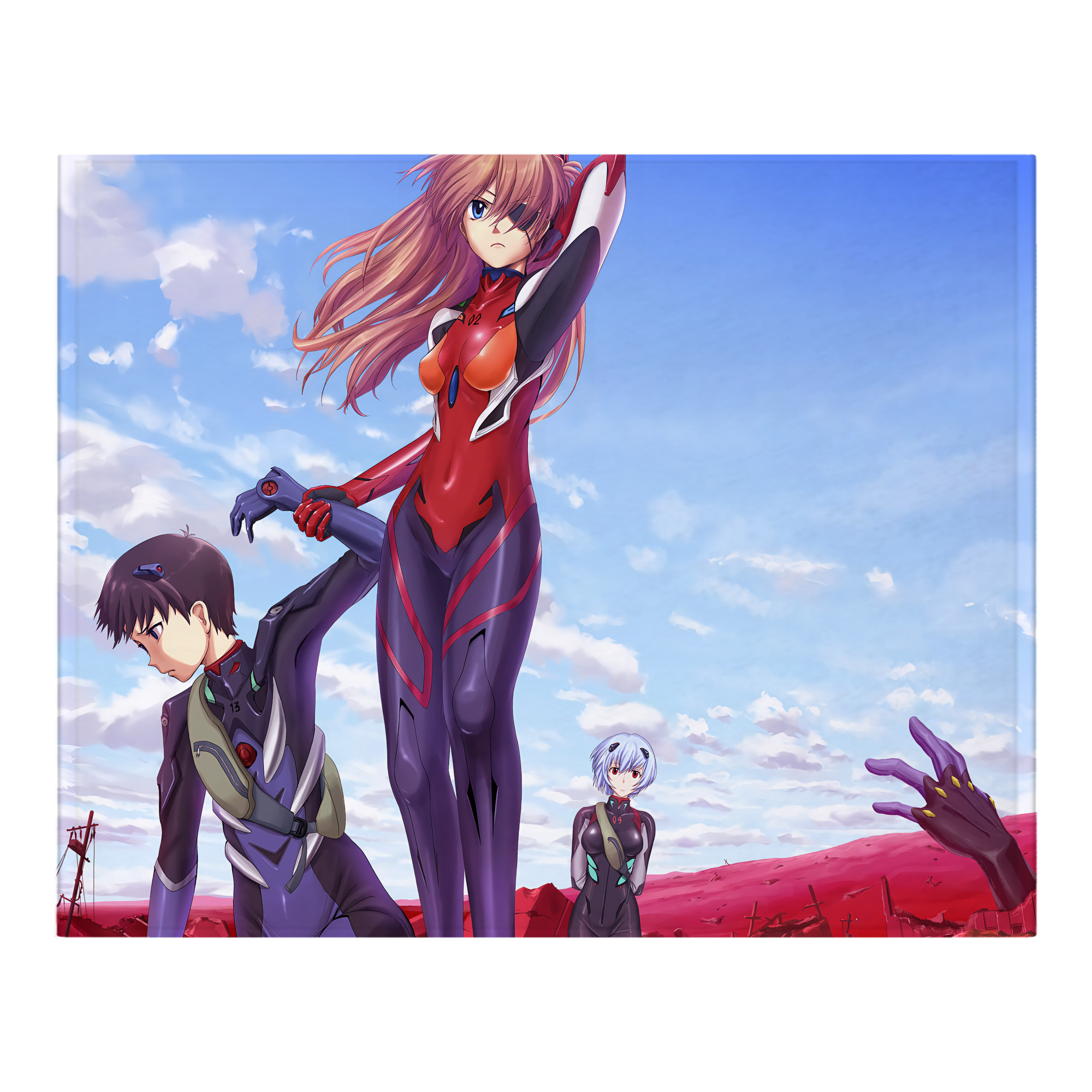 （画像用） EVA 新世紀エヴァンゲリオン フランネルブランケット・多サイズ対応（横型）