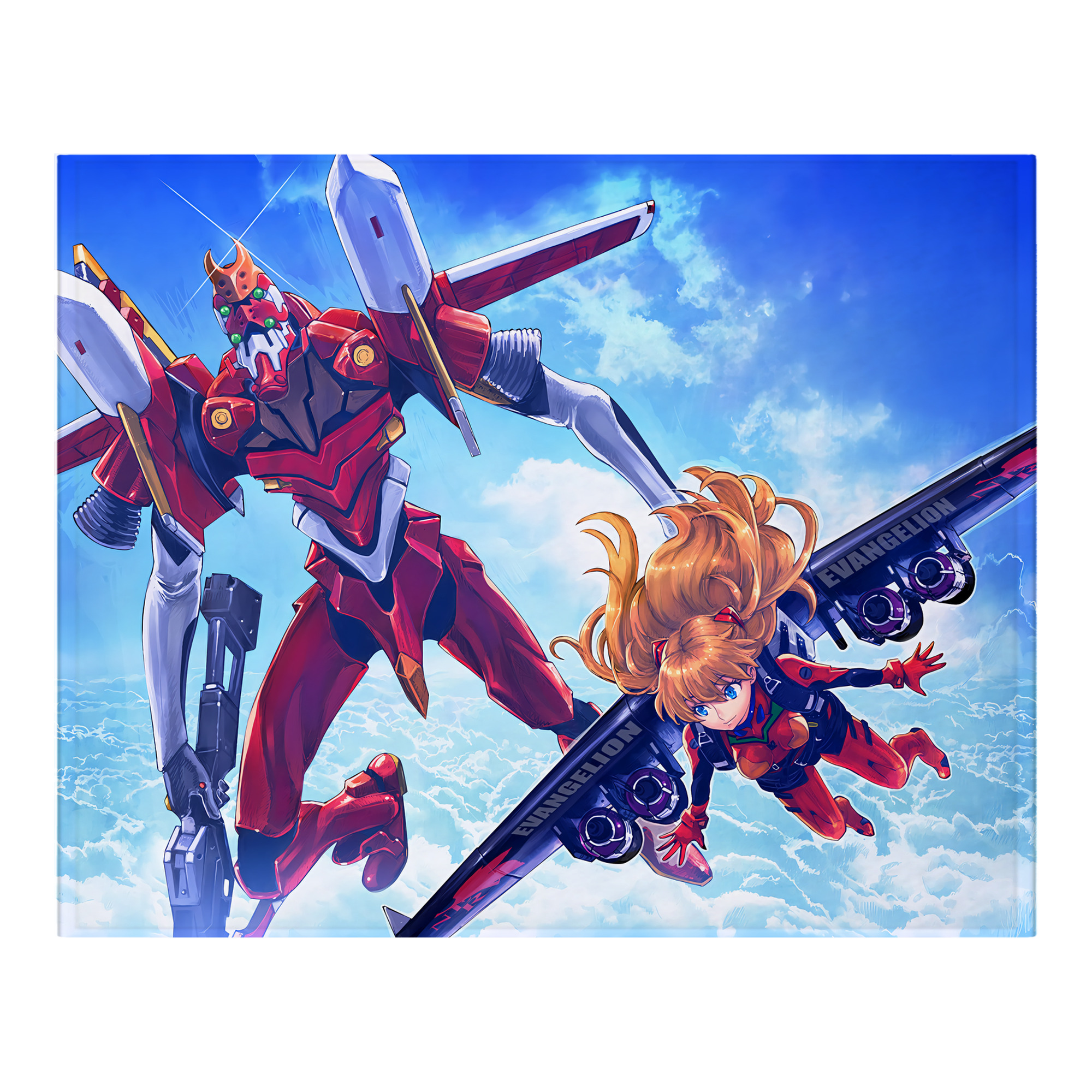 （画像用） EVA 新世紀エヴァンゲリオン フランネルブランケット・多サイズ対応（横型）